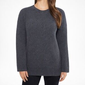 Matty M Women's M Crew Neck Sweater Gray Polyester a1957